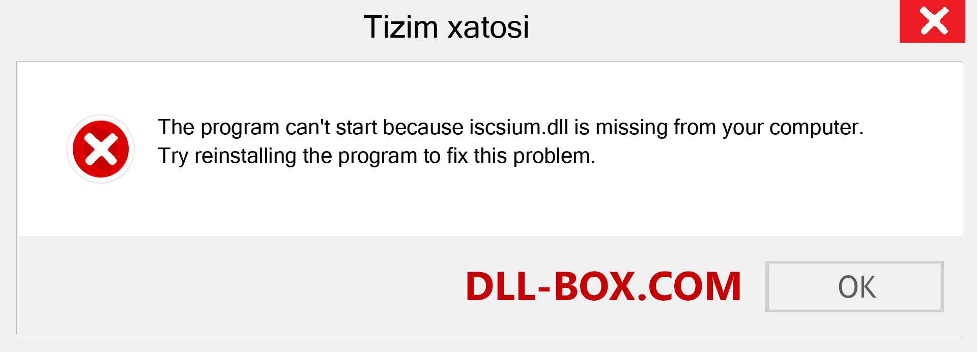 iscsium.dll fayli yo'qolganmi?. Windows 7, 8, 10 uchun yuklab olish - Windowsda iscsium dll etishmayotgan xatoni tuzating, rasmlar, rasmlar